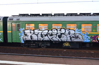 Graffiti Train in moscow - Photo by Buger - bu (2013)