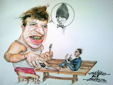 Graffiti Sketch in Russia - Photo by Bunt (2011)