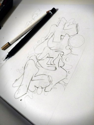 Graffiti Sketch - Photo by BuntOne - buntone, bunt, one (2016)