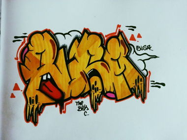 Graffiti Sketch - Photo by Busa - Skizze, Bek, Crew