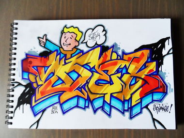 Graffiti Sketch - Photo by Busa - Stek, Iron, Bek