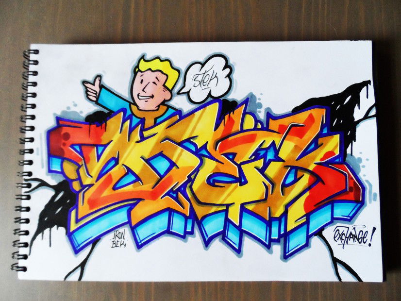 Graffiti Sketch - Photo by Busa - Stek, Iron, Bek