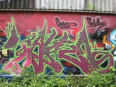 Graffiti Wall in Kiel - Photo by CALUE - shaka, ohas, kfc (2011)