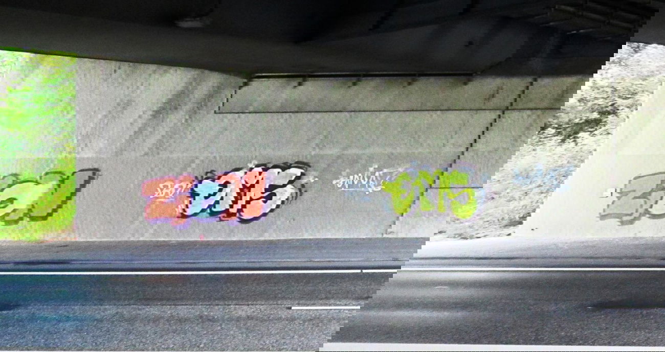 Graffiti Bombing in Hamburg - Photo by CALUE - zion, qms (2012)