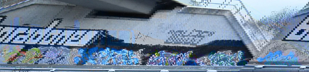 Graffiti Bombing in Schönkirchen - Photo by CALUE - borad, ksb, arsen (2013)