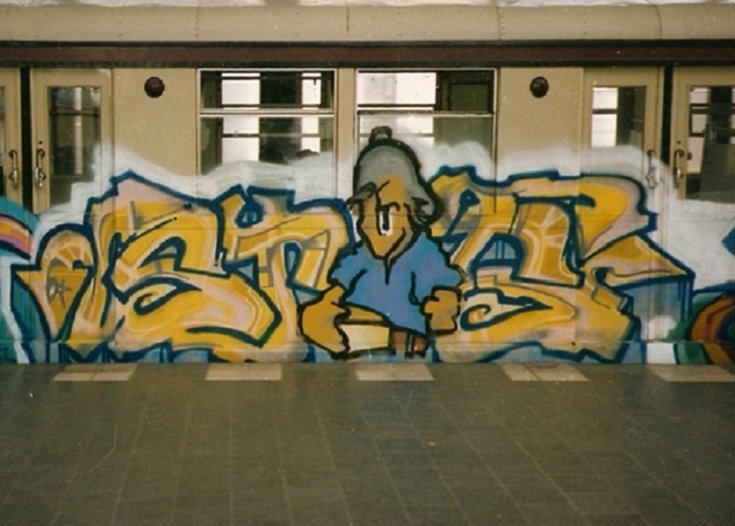 Graffiti Photo by CANFLY - stus, Berlin, SBahn (1992)