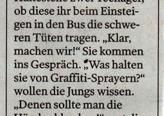 Graffiti Artwork - Photo by CANFLY - Schlagabtausch, Hände, abhacken (2014)