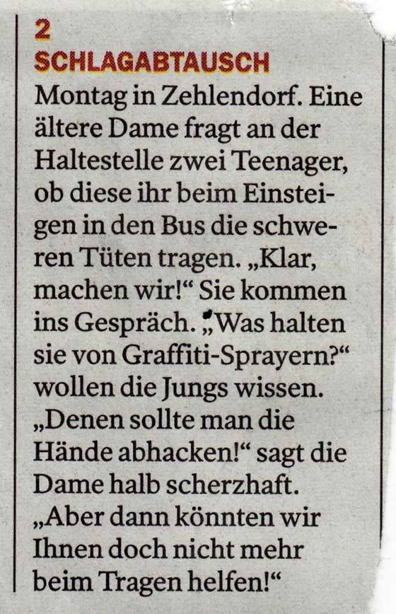 Graffiti Artwork - Photo by CANFLY - Schlagabtausch, Hände, abhacken (2014)