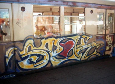 Graffiti Photo by CANFLY - spok, SOS, SBahn (1992)
