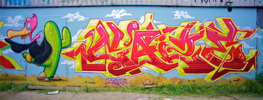 Graffiti Wall in Munich Kunstpark Ost - Photo by CAZEricabc (2015)