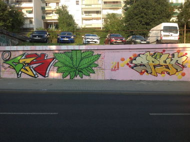 Graffiti Wall in Frankfurt (Oder) - Photo by CESOone - Ganja, weed, Rasta (2013)