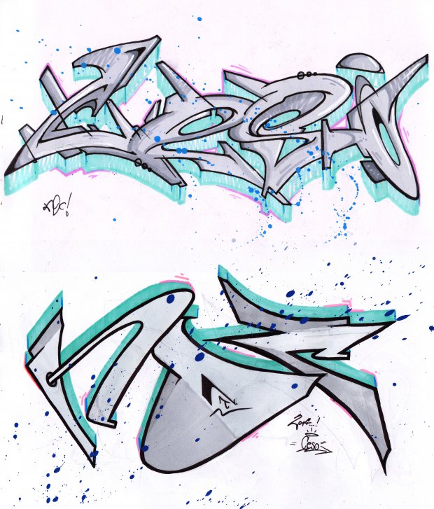 Graffiti Sketch - Photo by CESOone - sketch, draw, paint (2014)