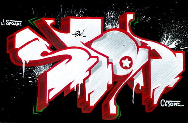 Graffiti Sketch in Frankfurt (Oder) - Photo by CESOone - spoare, 153, new (2014)