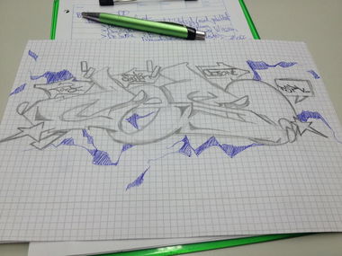 Graffiti Sketch - Photo by CESOone - school, sketch