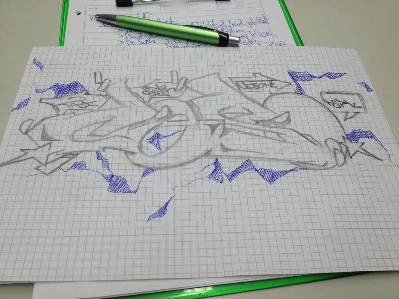 Graffiti Sketch - Photo by CESOone - school, sketch