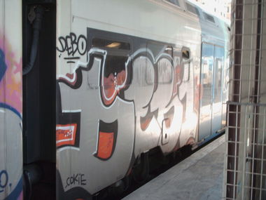 Graffiti Train in Rome - Photo by COLLECTOR - Debo, Deb1, Rome
