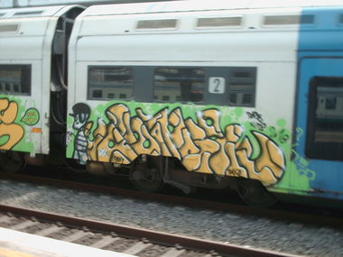 Graffiti Train in Rome - Photo by COLLECTOR - Rome, Italy