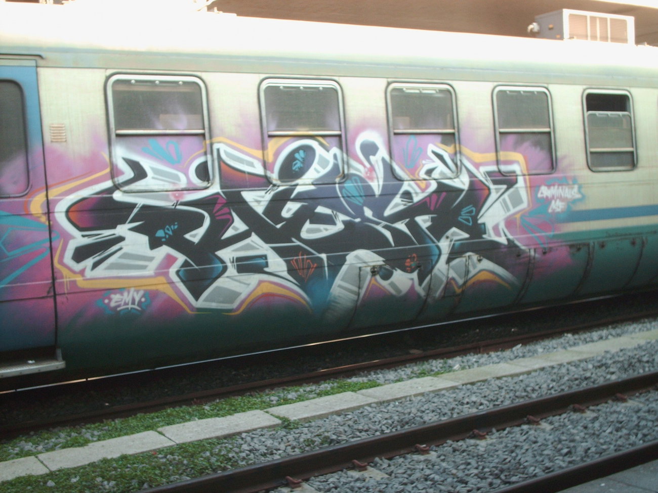 Graffiti Train in Rome - Photo by COLLECTOR - Phiesta, Rome, Italy (2011)
