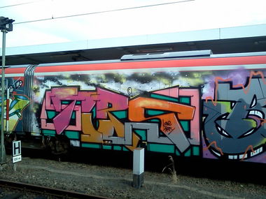 Graffiti Train in Brunswick - Photo by COLLECTOR - Braunschweig (2011)
