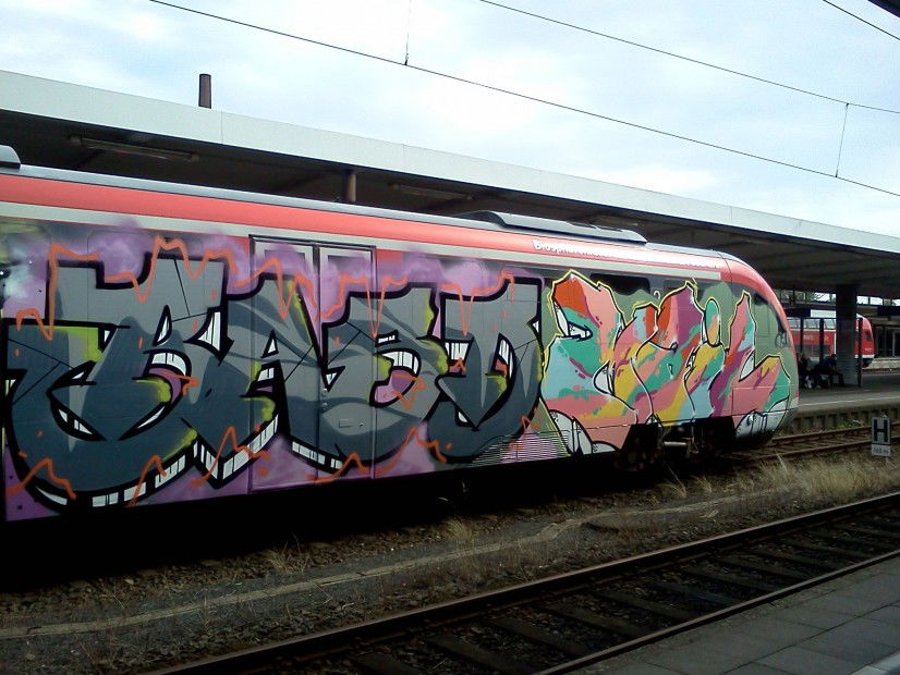 Graffiti Train in Brunswick - Photo by COLLECTOR - Basd, Mail, Braunschweig (2011)
