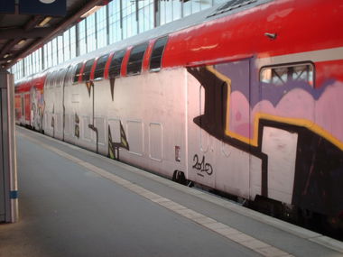 Graffiti Train in Bremerhaven - Photo by COLLECTOR - ABM, Bremerhaven, Bremerhafen (2010)