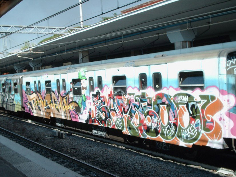Graffiti Train in Rome - Photo by COLLECTOR - Poison, Bamboo, RHB