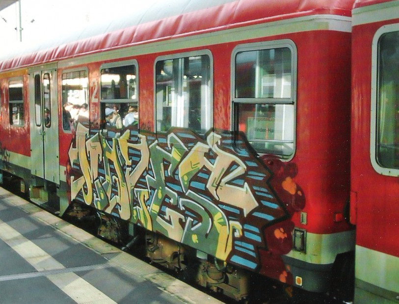 Graffiti Train in Hannover - Photo by COLLECTOR - Mozes, Moses, Hannover (2007)
