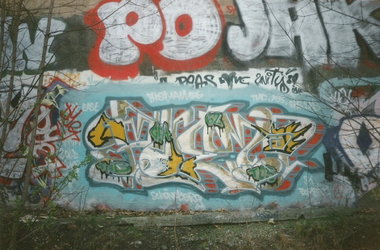 Graffiti Bombing in Berlin - Photo by COLLECTOR - Poet, GFA, TNB