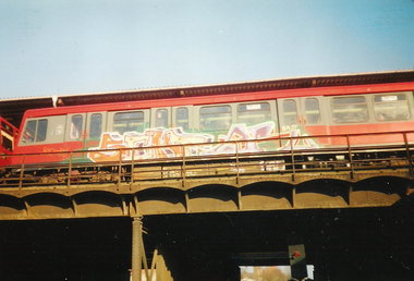 Graffiti Train in Berlin - Photo by COLLECTOR - Sekt, Four, BAD (2001)