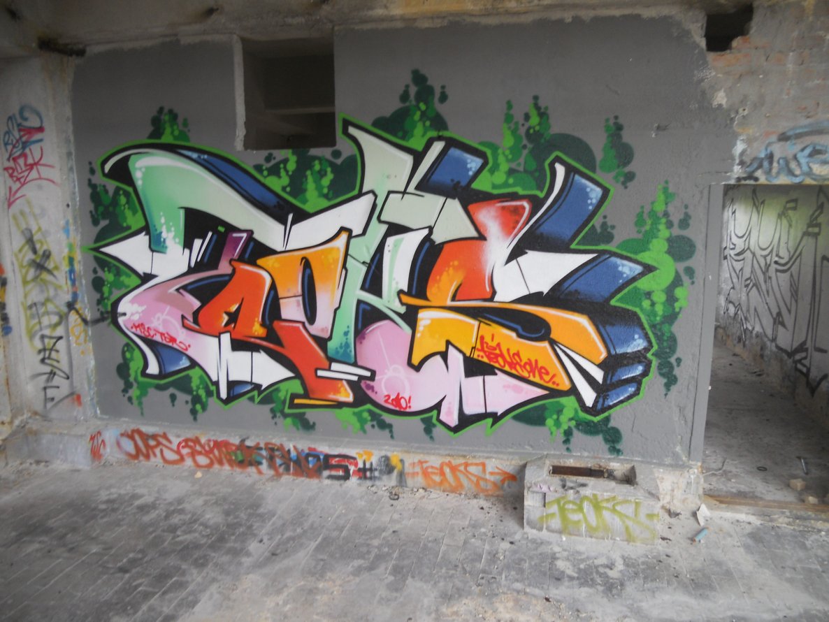 Graffiti Bombing in Hansestadt Salzwedel - Photo by COLLECTOR - Teoks, MSC, TDR (2010)