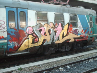 Graffiti Train in Rome - Photo by COLLECTOR - Junc, Rome (2011)