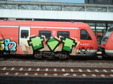 Graffiti Train in Hannover - Photo by COLLECTOR - Tot, ABCP, Hannover (2011)