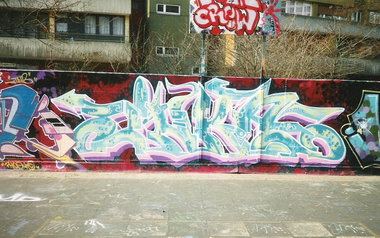 Graffiti Wall in Berlin - Photo by COLLECTOR - Inka, CMD, Berlin (1995)