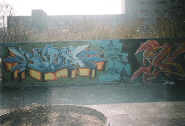 Graffiti Wall in Berlin - Photo by COLLECTOR - Burn, Berlin (1996)