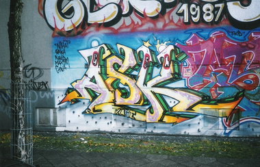 Graffiti Wall in Berlin - Photo by COLLECTOR - Ask, Kage, GFA (1998)