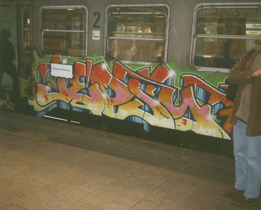 Graffiti Train in Hamburg - Photo by COLLECTOR - Jepsy, TRD, Hamburg (1996)
