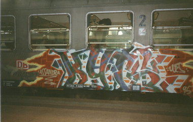 Graffiti Train in Hamburg - Photo by COLLECTOR - Kyte, WES, Hamburg (1995)