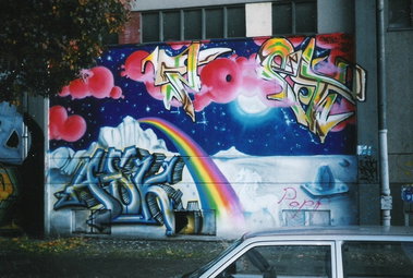 Graffiti Wall in Berlin - Photo by COLLECTOR - Ask, Kage, Poet (1998)