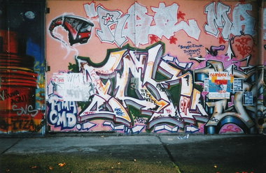 Graffiti Wall in Berlin - Photo by COLLECTOR - Fok, RMA, CMD (1997)