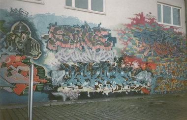 Graffiti Wall in Berlin - Photo by COLLECTOR - Stone, Kacaoe, RTZ (1995)