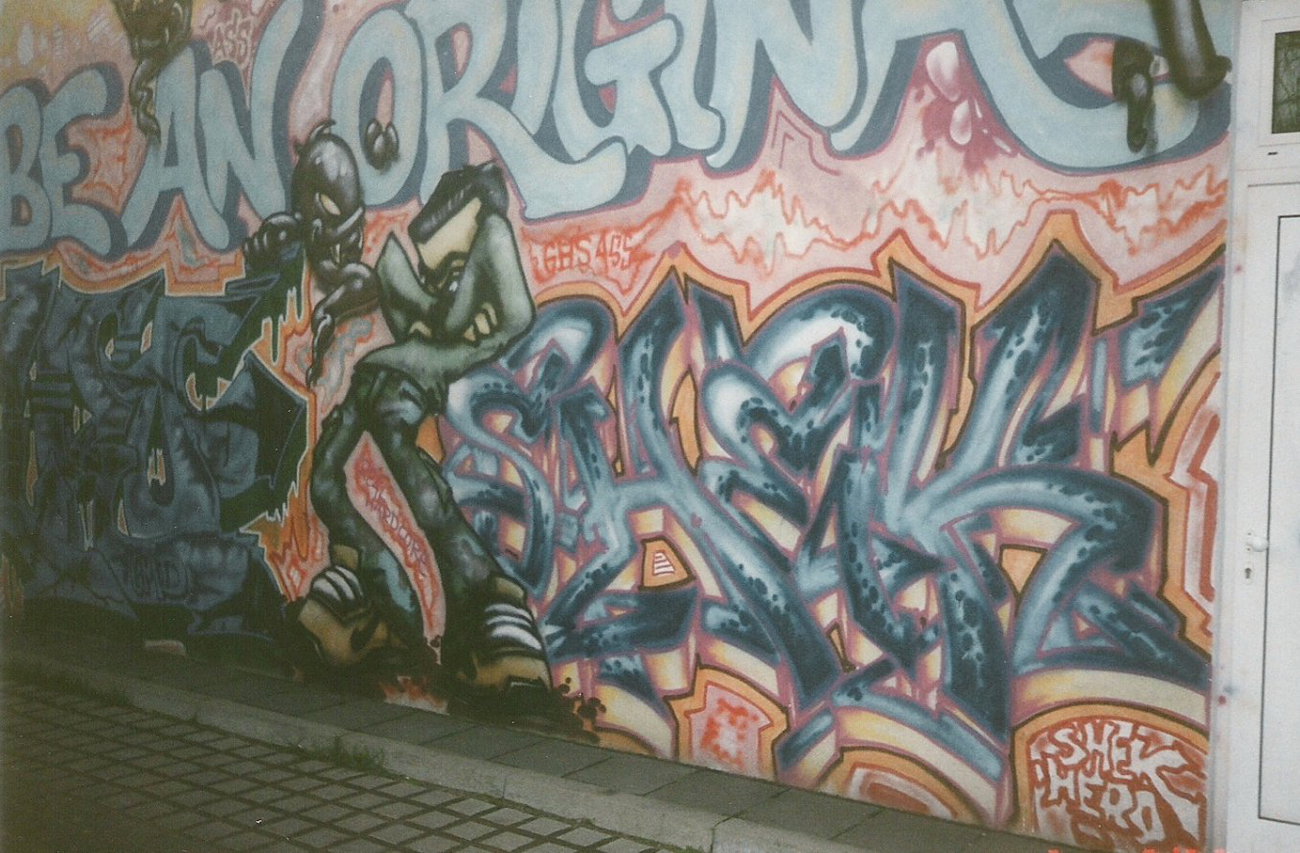Graffiti Wall in Berlin - Photo by COLLECTOR - Shek, ASS, Berlin (1995)