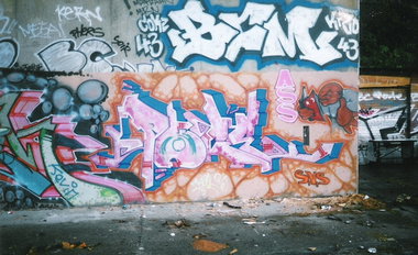 Graffiti Wall in Berlin - Photo by COLLECTOR - Pore, ASS, BFM