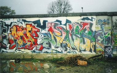 Graffiti Wall in Berlin - Photo by COLLECTOR - Soap, Roks, BND (1998)