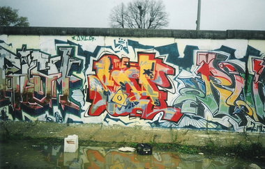 Graffiti Wall in Berlin - Photo by COLLECTOR - Rism, Soap, BND (1998)