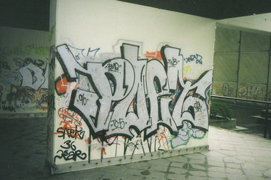 Graffiti Bombing in Berlin - Photo by COLLECTOR - Poet, GFA, TC5 (1996)