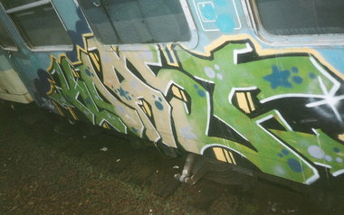 Graffiti Train in Hannover - Photo by COLLECTOR - Koast, FCK, Hannover (1998)
