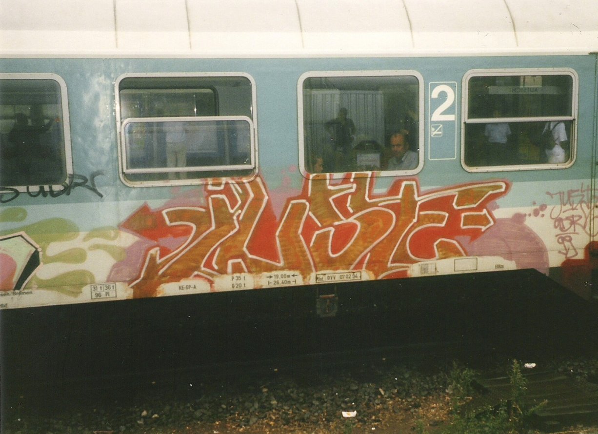 Graffiti Train in Hannover - Photo by COLLECTOR - Just, UDR, Hannover (1999)
