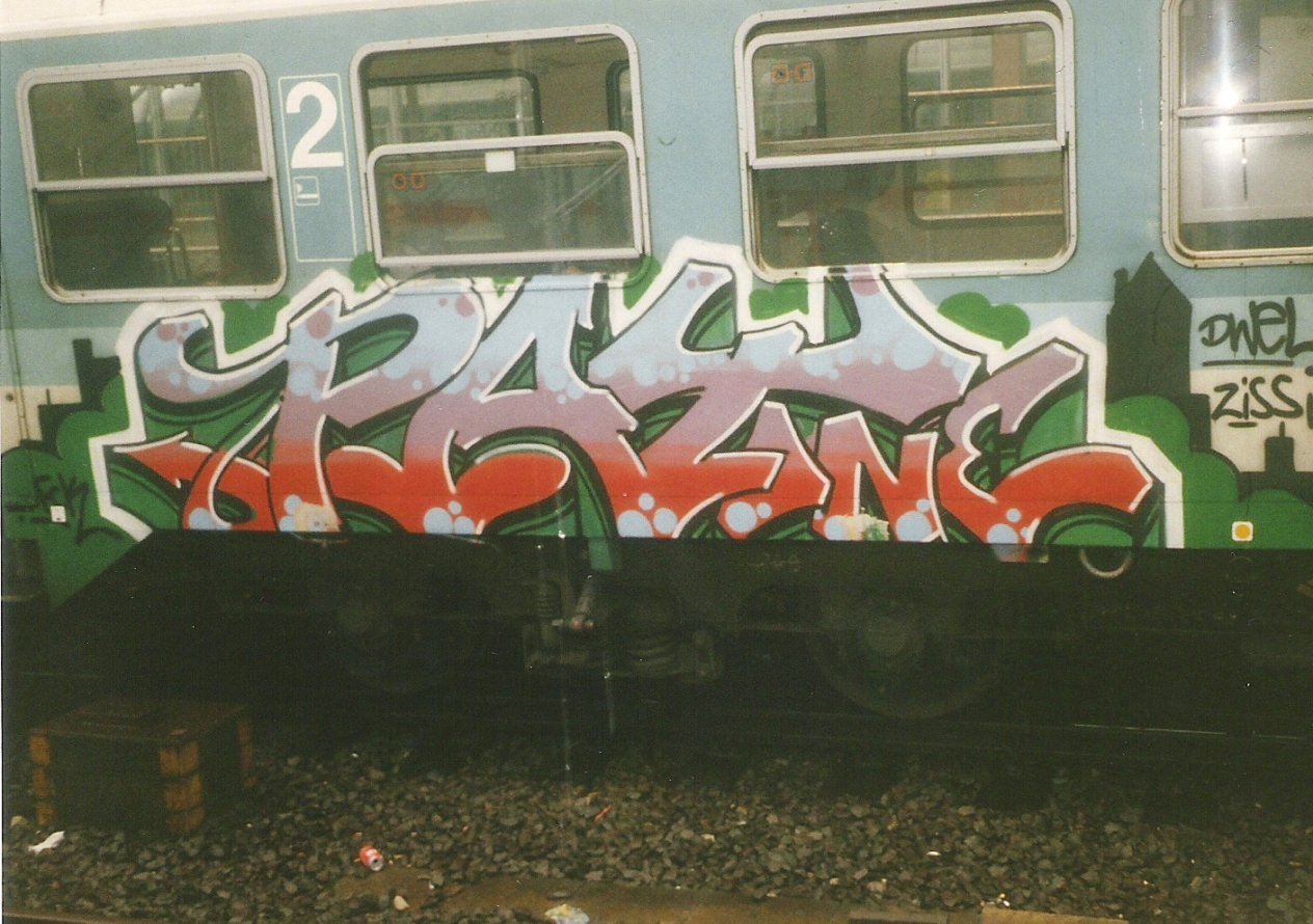 Graffiti Train in Hannover - Photo by COLLECTOR - Pay, FCK, Hannover (1999)