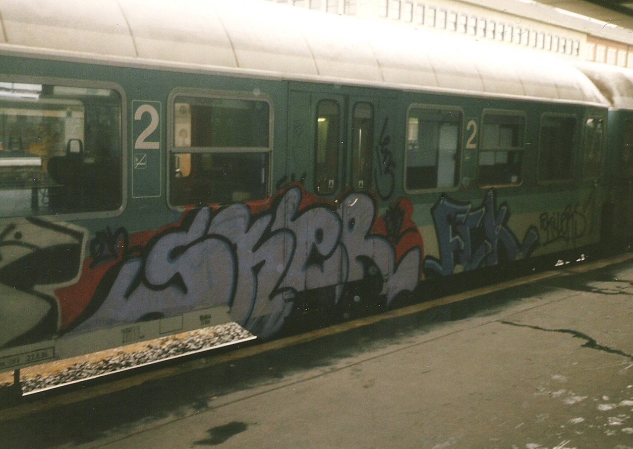 Graffiti Train in Hannover - Photo by COLLECTOR - Sker, CK, BTR (1999)