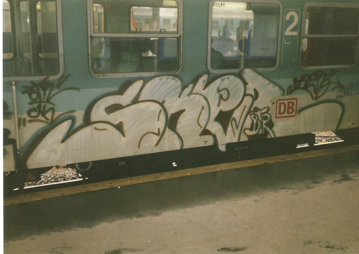 Graffiti Train in Hannover - Photo by COLLECTOR - Sker, BTR, CK (1999)